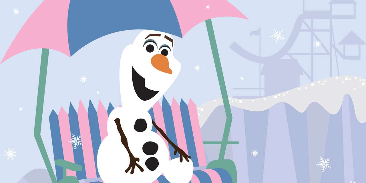 Disney Doodle: Olaf Visits Disney’s Blizzard Beach Water Park