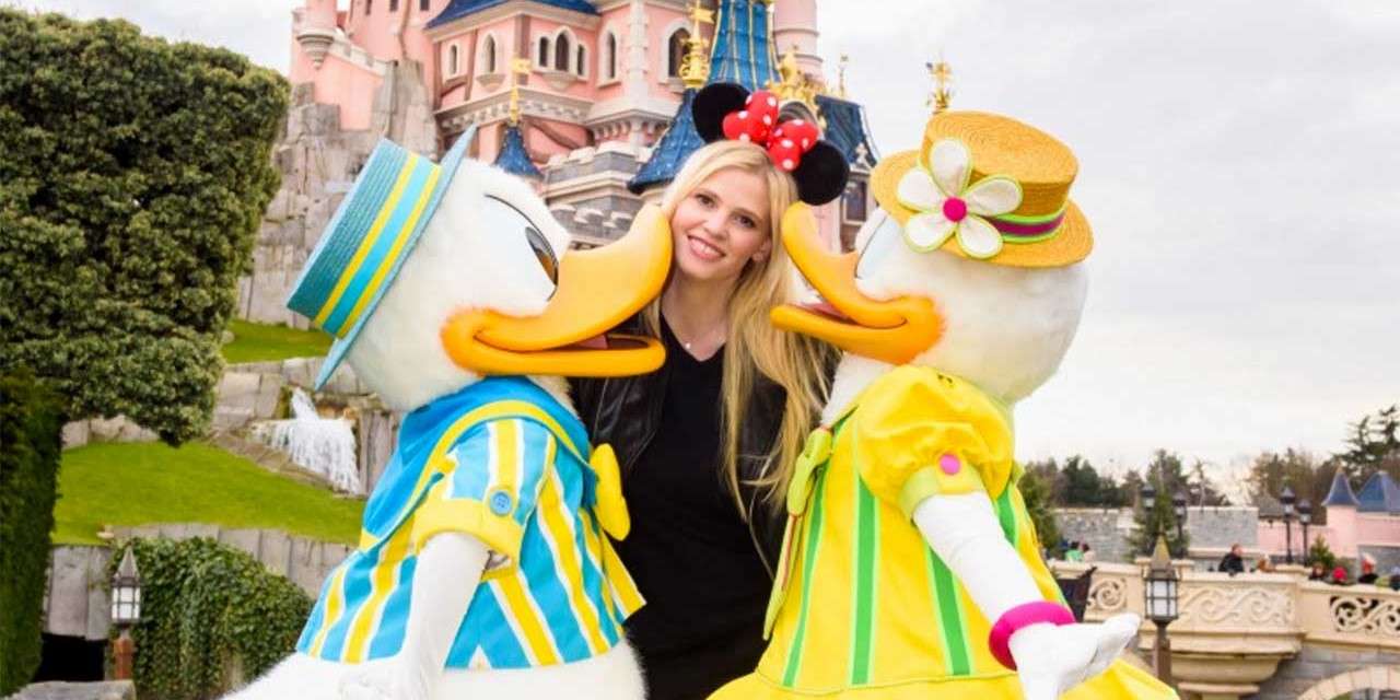 Lara Stone, Donald and Daisy Duck celebrate Spring Season at Disneyland Paris