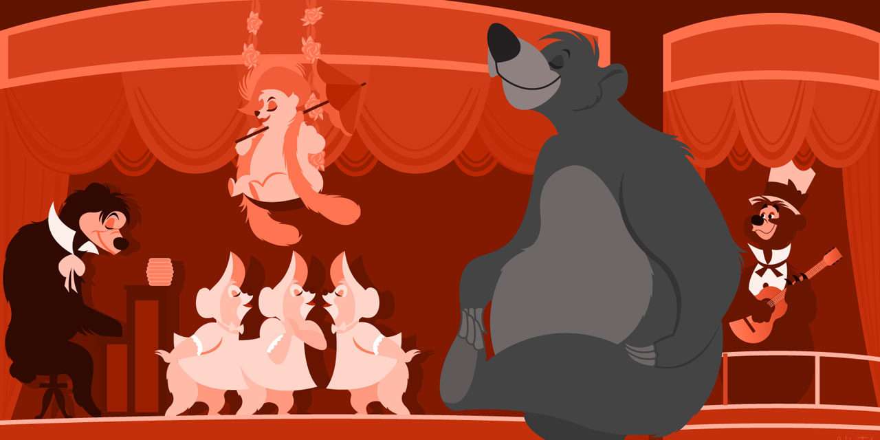 Disney Doodle: Baloo Checks out The Country Bear Jamboree