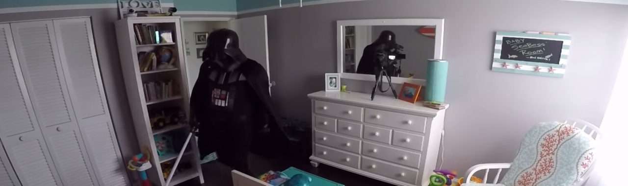 Amazing Dad Dresses as Darth Vader and Wakes up his Two-Year-Old