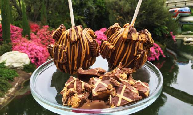 Treat Yourself to a Chocolate and Peanut Butter Cup Gourmet Apple at the Disneyland Resort