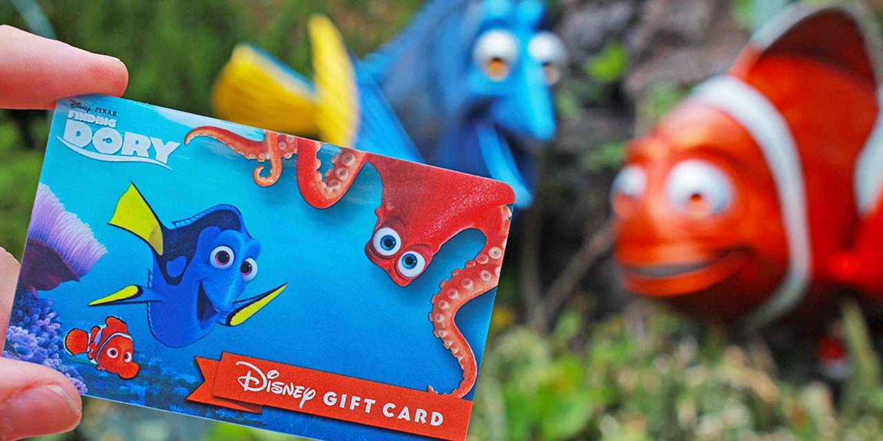 Have you seen her?! New ‘Finding Dory’ Disney Gift Card Available Online and at Disney Parks
