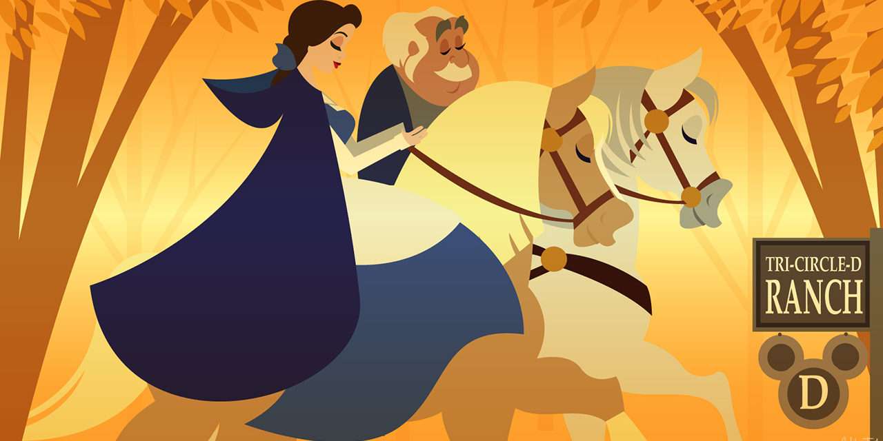 Disney Doodle: Belle & Maurice Test Out Tri-Circle-D Ranch