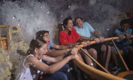 At sundown, Kali River Rapids at Disney's Animal Kingdom will reveal more mysterious twists and turns throughout the rainforest with dramatic and drenching fun. This river rapid ride takes guests on a wild ride and tells a story about the important role conservation plays in preserving natural habitats. (David Roark, photographer)