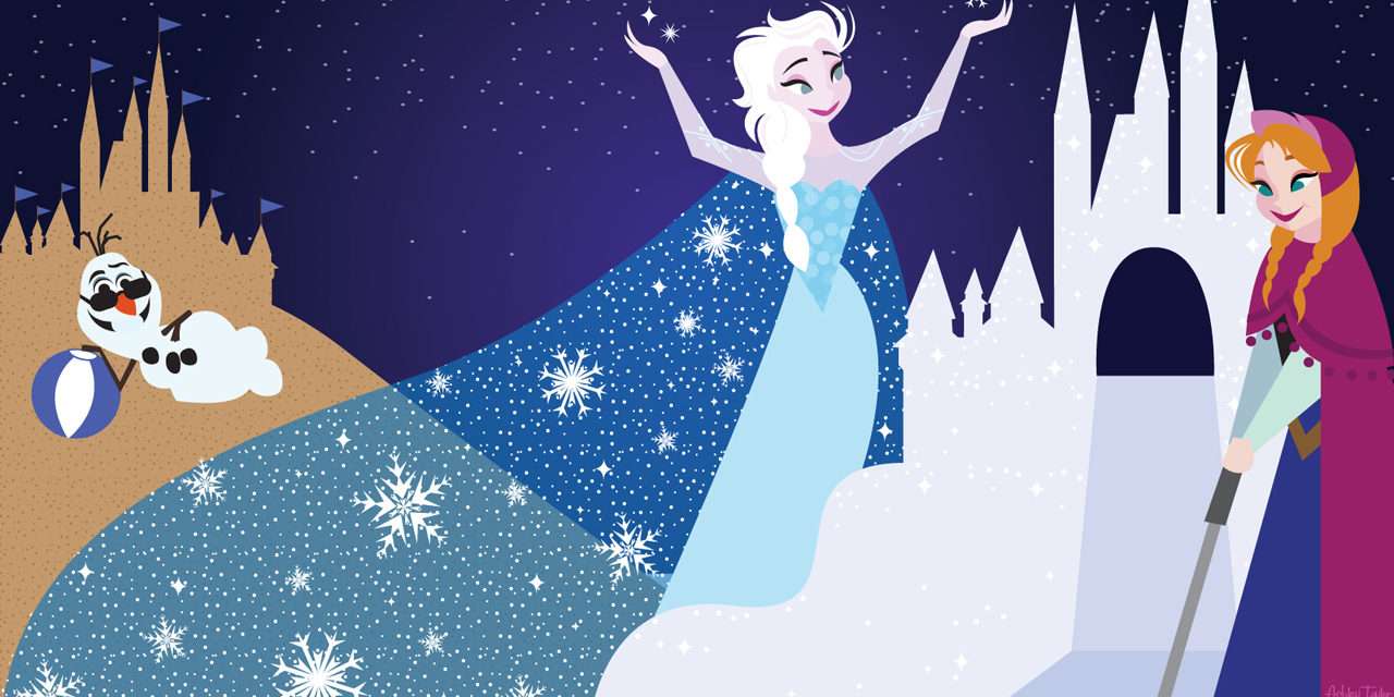 Disney Doodle: Anna & Elsa Take On Winter Summerland Miniature Golf