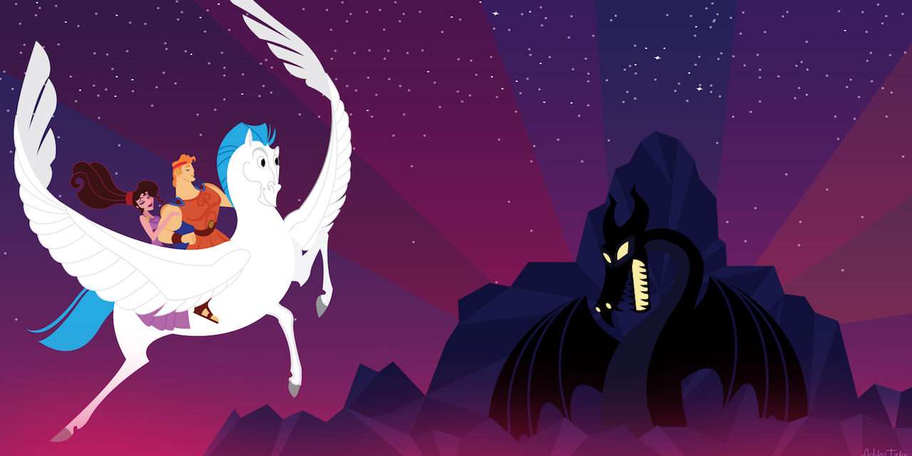 Disney Doodle: Meg & Hercules Have a ‘Fantasmic!’ Time