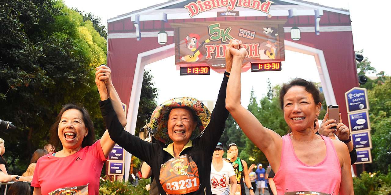 At Nearly 90 Years Old, Ellen Lem Finishes Disneyland 5K During Disneyland Half Marathon Weekend