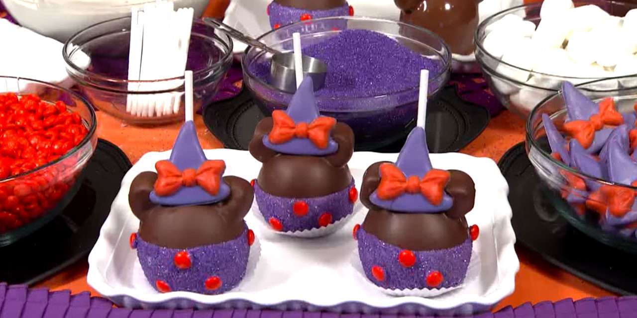 Bewitching Minnie Mouse Gourmet Apple from Halloween Time at the Disneyland Resort