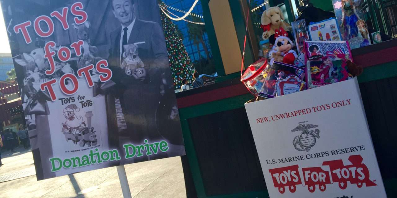 Donate to Toys for Tots at the Disneyland Resort, November 27 through December 10