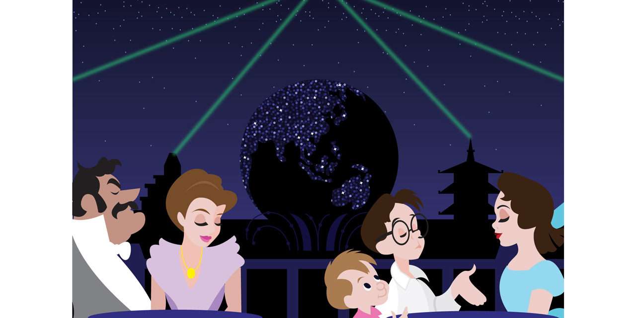 Disney Doodle: The Darling Family Tests Out Rose & Crown Dining Room