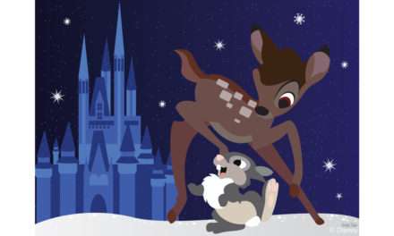 Bambi & Thumper Enjoy Winter Weather at Magic Kingdom Park