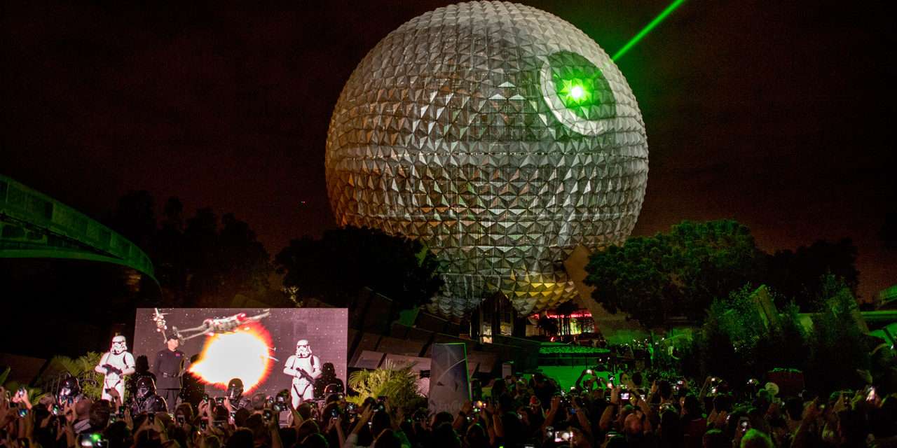 Celebrating Rogue One: A Star Wars Story, Spaceship Earth Transforms Into Death Star at Walt Disney World Resort