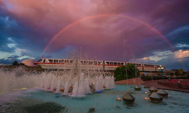 A Rainbow at Dusk At Epcot