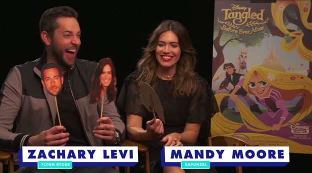 Mandy Moore Likely To ‘Flubs Lines’ in Adorable Junket Interview with Zachary Levi