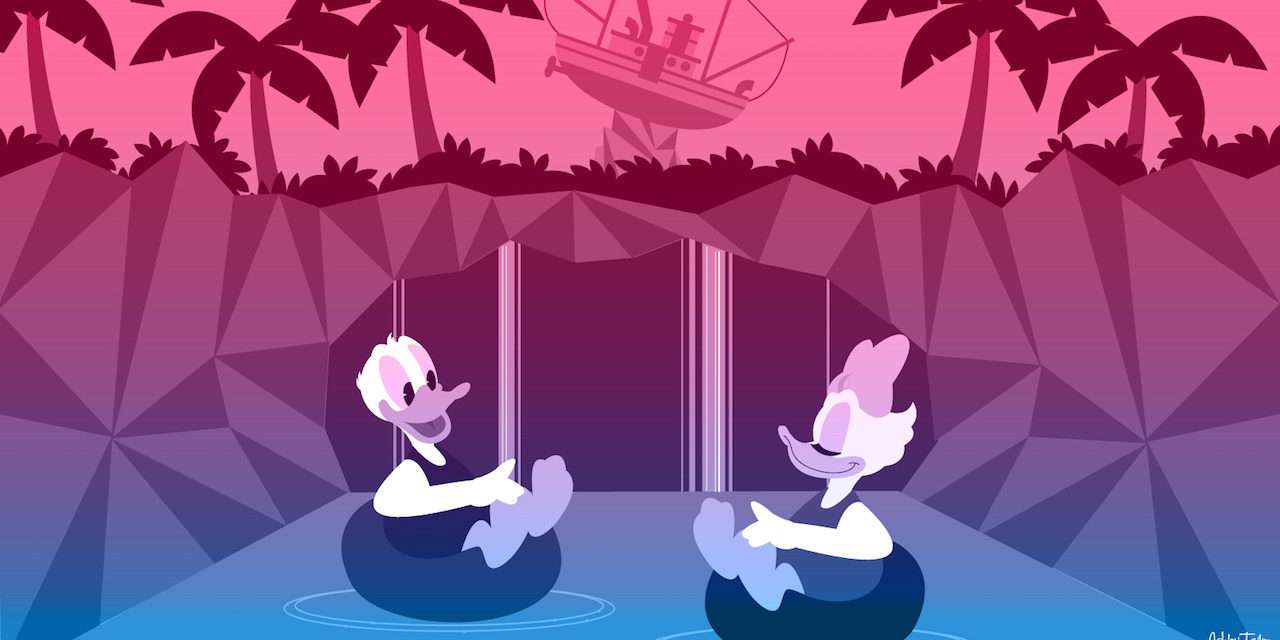 Donald & Daisy Enjoy Castaway Creek at Disney’s Typhoon Lagoon Jennifer Fickley-Baker