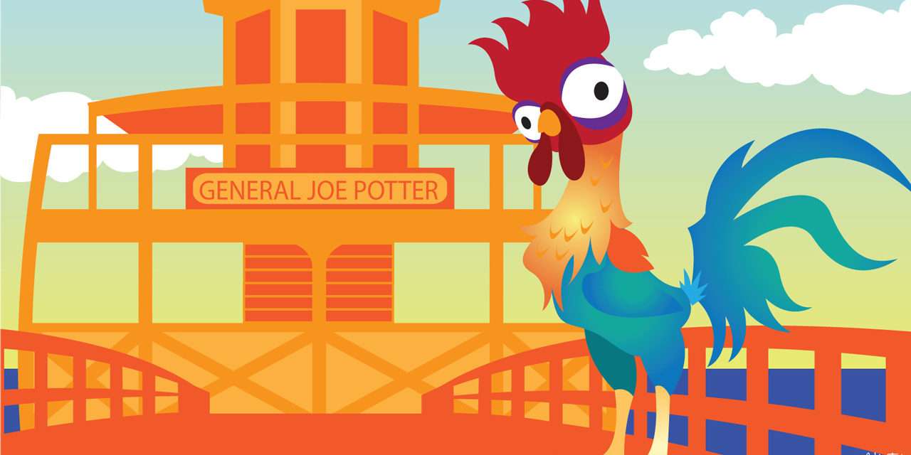 Disney Doodle: Hei Hei Takes On The Magic Kingdom Ferryboat