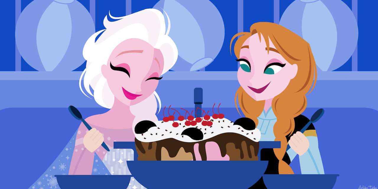 Disney Doodle: Anna & Elsa Check Out The Kitchen Sink