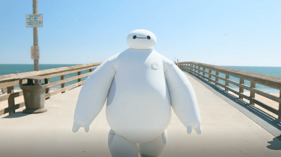A Real-Life Baymax Helps Distressed Beach-Goers in Newest “Disney IRL” Video