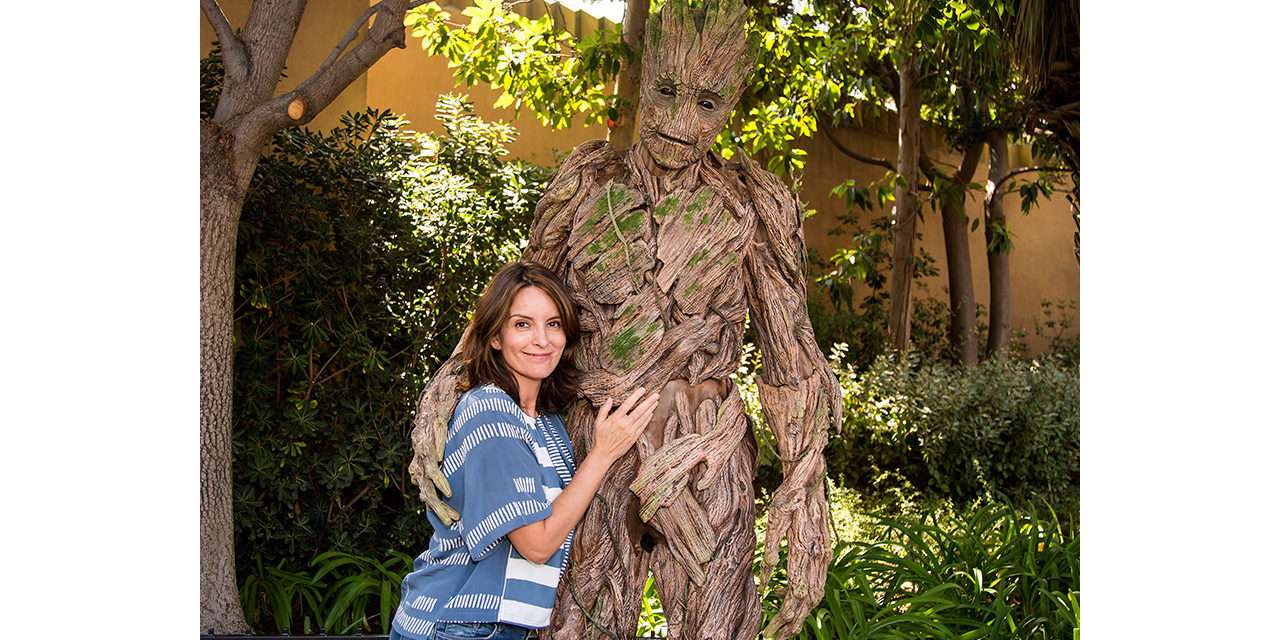 Tina Fey Meets Groot at Disney California Adventure Park