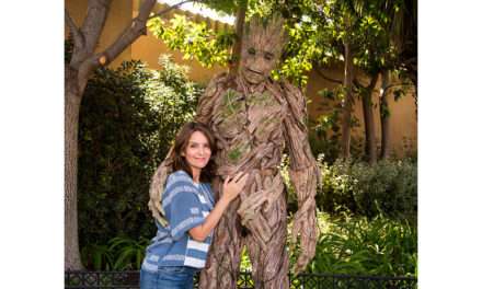 Tina Fey Meets Groot at Disney California Adventure Park