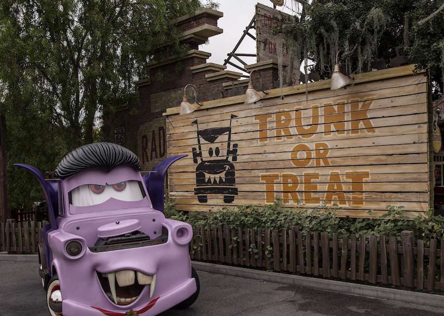 ‘Cars’ Characters in Car-stume for Haul-O-Ween During Halloween Time at the Disneyland Resort