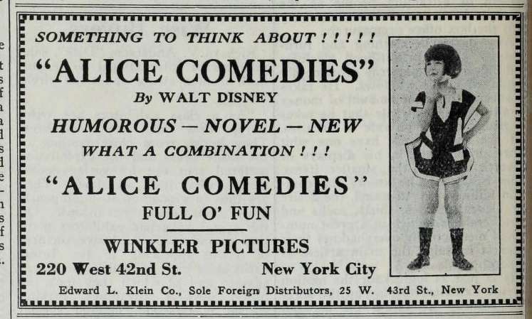 The beginning of the Disney Brothers’ studio- “The Alice Comedies…”