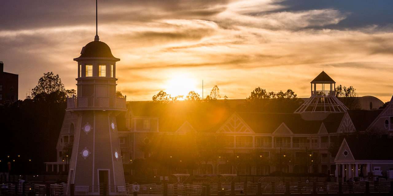 Sunset at Disney’s Yacht Club Resort