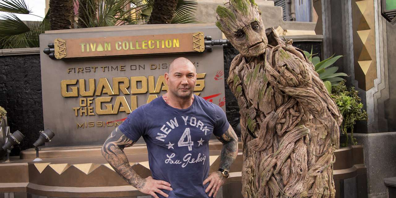 ‘Guardians of the Galaxy’ Star Dave Bautista Visits Disney California Adventure Park