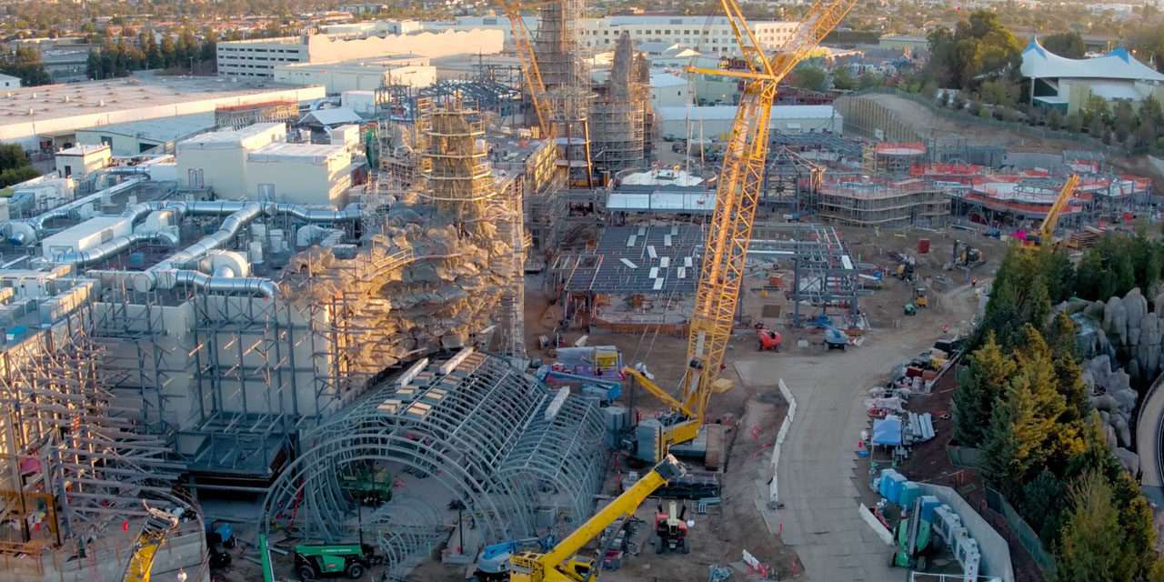 Flyover the Star Wars: Galaxy’s Edge Construction Site