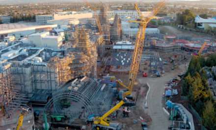 Flyover the Star Wars: Galaxy’s Edge Construction Site